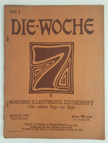 Die Woche This Week 1914 #3 German Illustrated magazine news vintage ads photos
