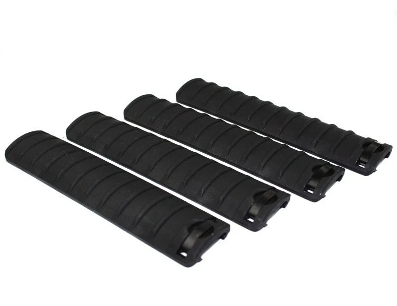 4pcs/Pack Tactical Rail Cover Protector w/ Picatinny Rail Panel Ribbed - Image 2 of 4