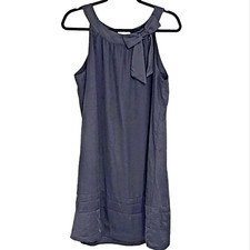 H&M black dress sleeveless scoop neck dark coquette 14