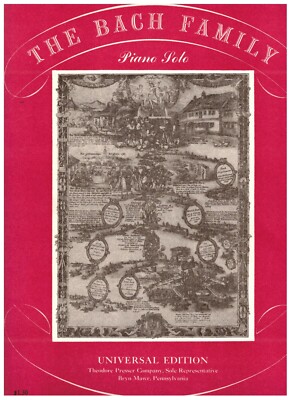 THE BACH FAMILY PIANO SOLO MUSIC BOOK UNIVERSAL EDITION SONGBOOK VERY RARE NEW