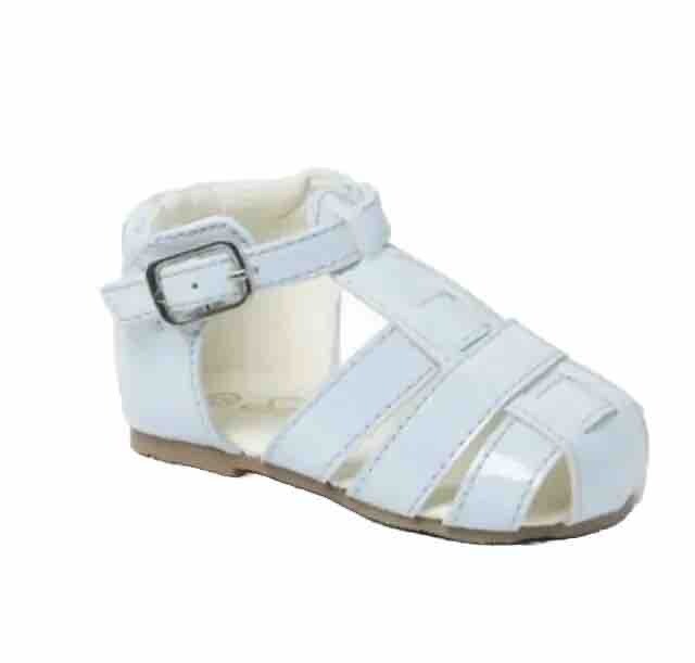 SANDALIAS DE VERANO BEBÉ NIÑO NIÑO AZUL ESTILO ESPAÑOL HEBILLA BARRA T UK 5 SEVVA