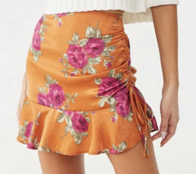 Printed Skirt Pink Mini Skirt Forever 21 Iridescent Sequin Sequin