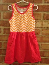 NWT Gymboree Desert Dreams Coral Orange Blue Chevron Tank Dress 6