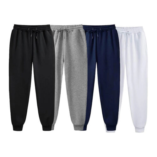 Mens Jogging Fleece Joggers Bottoms Trousers Gym Workout Sweat Pants