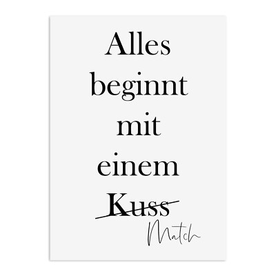Postkarte MATCH Valentinstag Geschenk Valentinskarte Karte Liebe Tinder