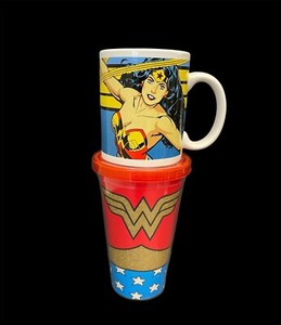 Wonder Woman DC Comics Super Hero Collectible Mug & Insulated Cup Set Vintage