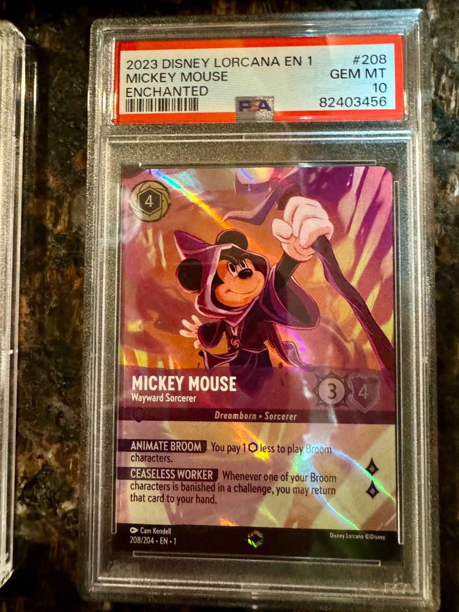 Disney Lorcana Mickey Mouse: Wayward Sorcerer 208 Enchanted Rare PSA 10 Gem  Mint | eBay
