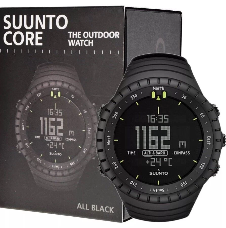Suunto Core All Black Military Outdoor Sports Watch NEW Open Box