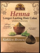 Okay Henna Longer - Lasting Hair Color Golden Brown 2oz/ 56.7g FREE SHIPPING