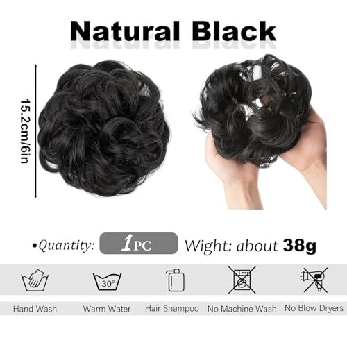 1PCS Messy Bun Hair Piece Messy Hair Bun Scrunchies for Women Natural
