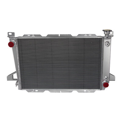 Aluminum 4-Row Radiator for 1985-1997 89 1995 Fitsd F150 F250 F350 Bronco 4.9L