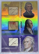 Thomas Jefferson Aaron Burr Alexander Hamilton Triple Relic #398