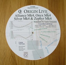 Cartridge Protractor for Origin Live Alliance/Onyx/Silver/Zephyr Mk4 Tonearms