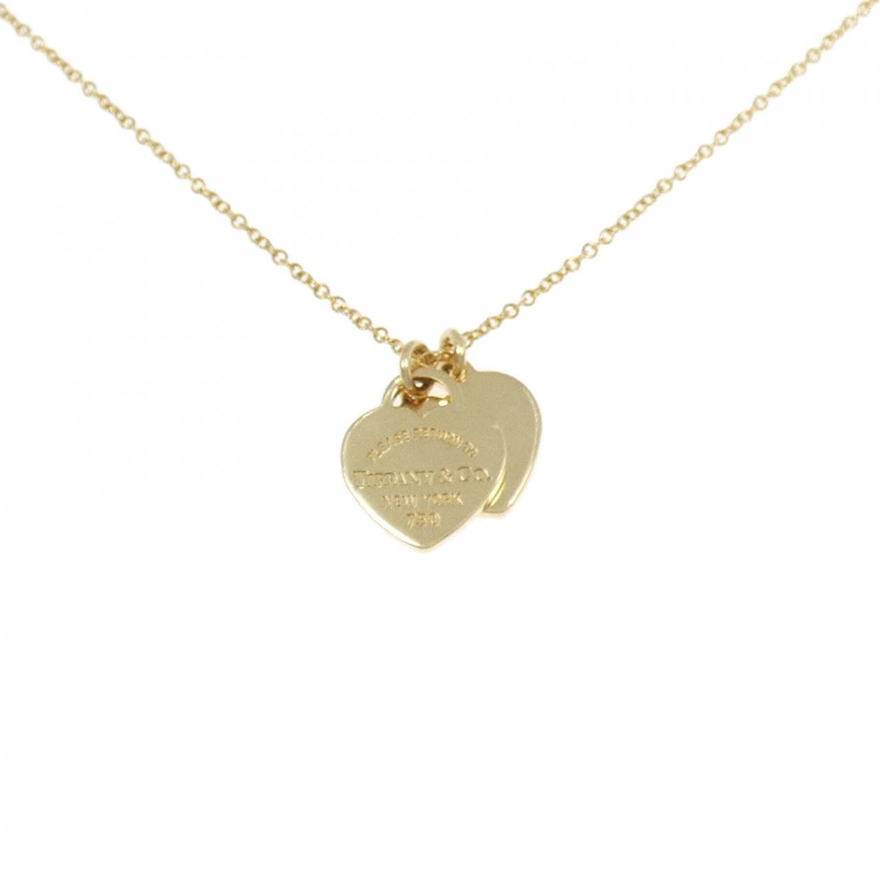Authentic Tiffany & Co. Return to Tiffany & Co. Double Heart Necklace  #260-0...