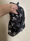 100% cotton black women’s cap hat white flower and skull scarf  — photo 6
