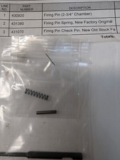 Ithaca Model 37 Parts Firing Pin Spring And Check Pin