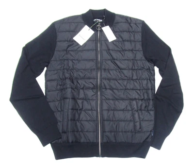 Barbour Herren marineblau Fleisch Schallwand durchgehender ReiBverschluss Pullov