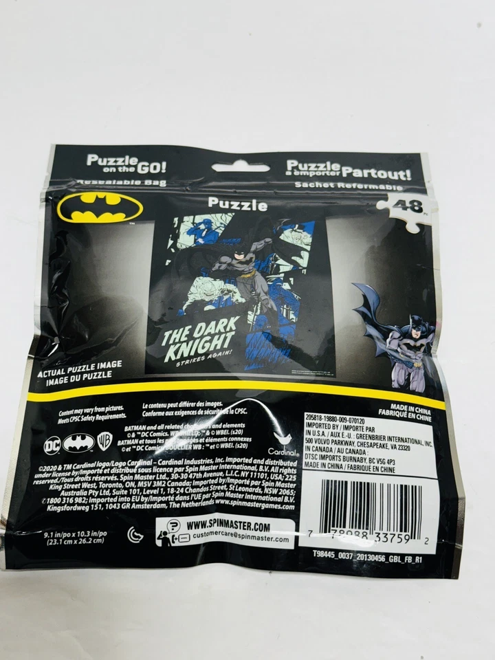 Головоломка Batman The Dark Knight On The Go 48 штук новая в заводской упаковке - Изображение 2 из 4