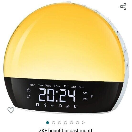 CABTICK Bluetooth Sunrise Smart Wake-up Light Alarm Clock-image