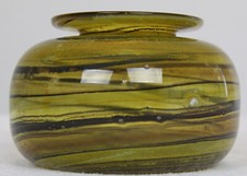 Isle of Wight Studio Glass Vase Tortoiseshell Range Michael Harris 1970 FREEPOST