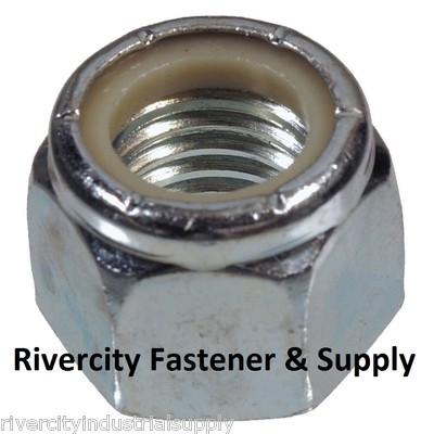 (1) M12-1.25 Fine Thread Nylon Insert Lock / Stop Nut Grade 10.9 Steel M12x1.25