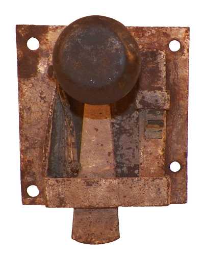 Interior Door Lock Iron Plate 18th Century PA Dutch Blacksmith Antique #3 - Picture 4 of 5