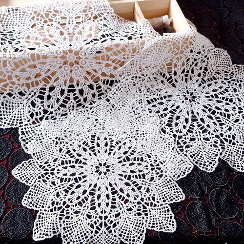 Embroidery Lace Round Table Place Mat Floral Party Home Decor Dining Doily Cover - Picture 6 of 23
