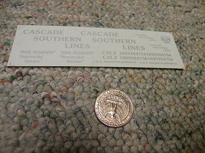 Herald King decals HO Cascade Southern Lines Rail Roader silver  ZZ18