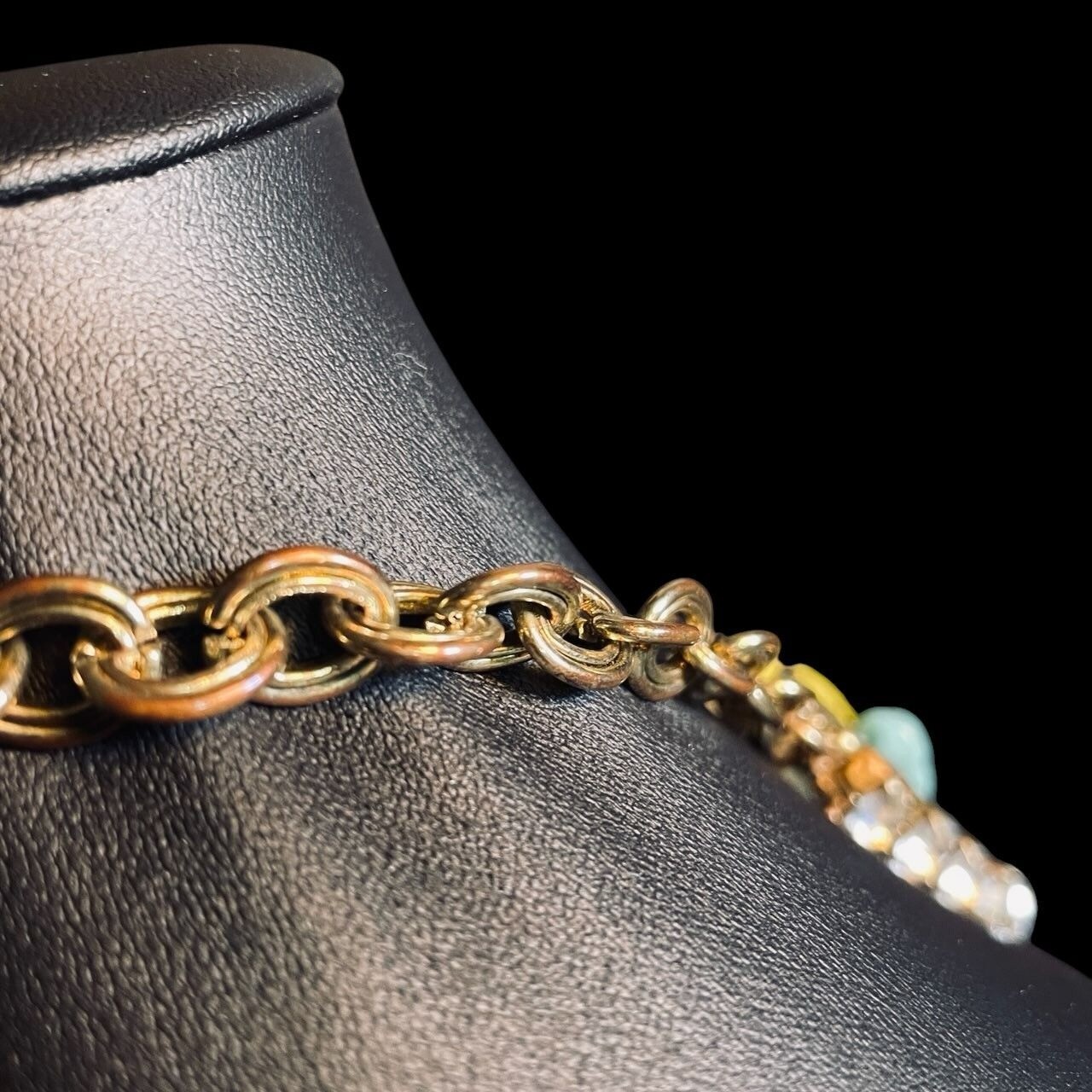 Boho Statement Necklace Multicolor Beaded Crystal… - image 7