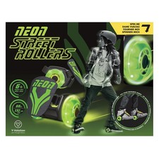Neon Green Street Rollers - Turns Kids Shoes Into Skates - Brand New Free Ship