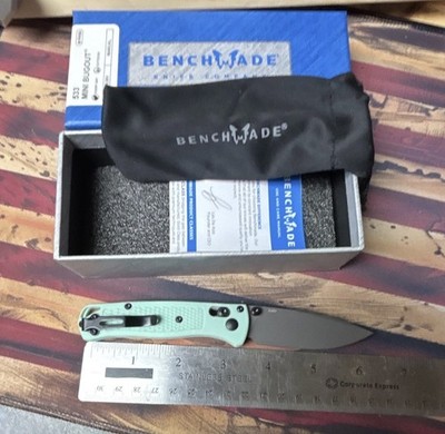 Benchmade Mini BugOut 533 Mint Green handle. Close Out Sale. Brand New