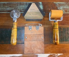 Lote de herramientas maestras Ridgely vintage carcasa rodillo costura rueda 103 peine 175 funda