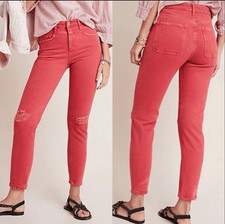 Anthropologie Pilcro and the Letterpress High Rise Slim Jeans distressed size 31