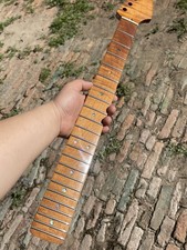 22frets Roasted flame Maple Electric guitar neck 25.5 inch Bone nut gloss 25.5  