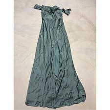 Birdy grey NWT bridesmaid Mia matte sea glass Off-Shoulder Evening Gown small