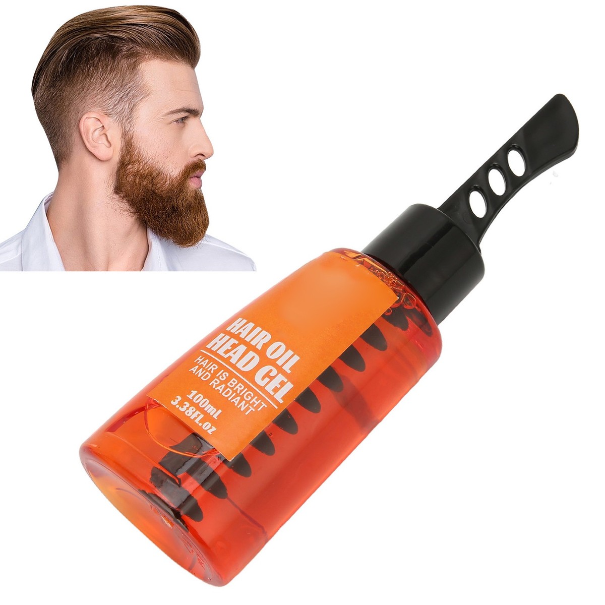 Hair Oil Head Gel with integrated styling comb