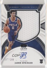 2021 Panini Crown Royale Rookie Silhouettes 37/199 Jaden Springer #101 Auto 0z65