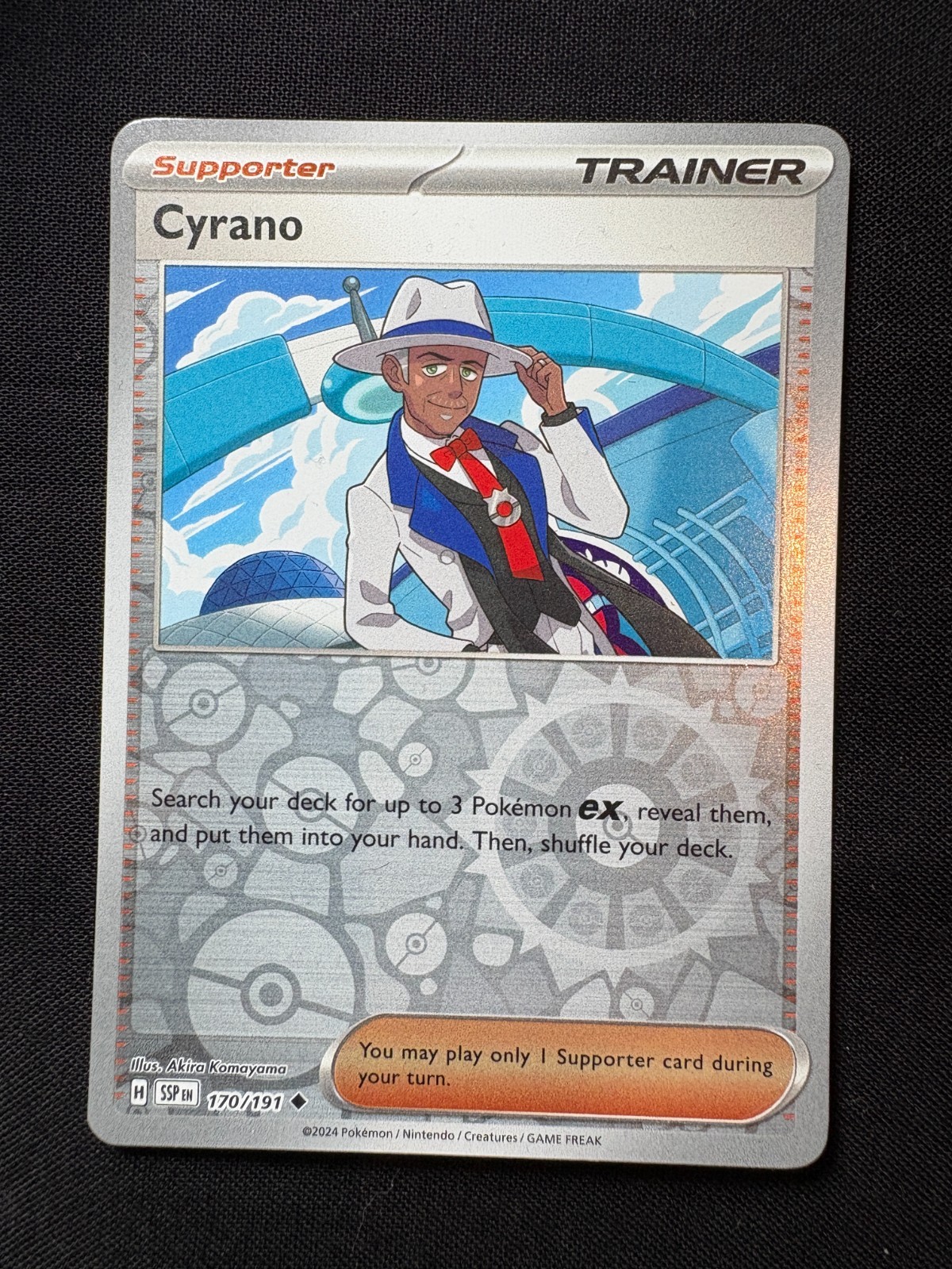 Cyrano 170/191 Reverse Holo Uncommon LP - Pokemon S&V Surging Sparks SSP Trainer