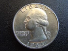 1964 - P  Washington Quarter Silver Coin #39