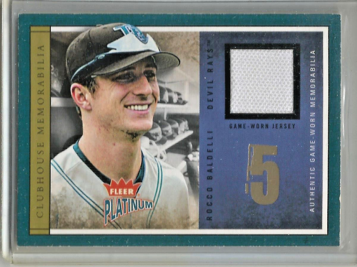 Rocco Baldelli 2004 Fleer Platinum Game Used Jersey