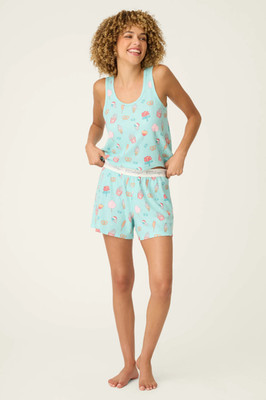 NWT P.J. Salvage Boyfriend Boxer Boardwalk Bites Short Set
