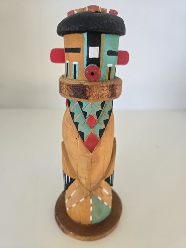 Vntg '94 Dwight Mahooty Zuni Corn Maiden Kachina Doll Cottonwood Carving 6.5" 
