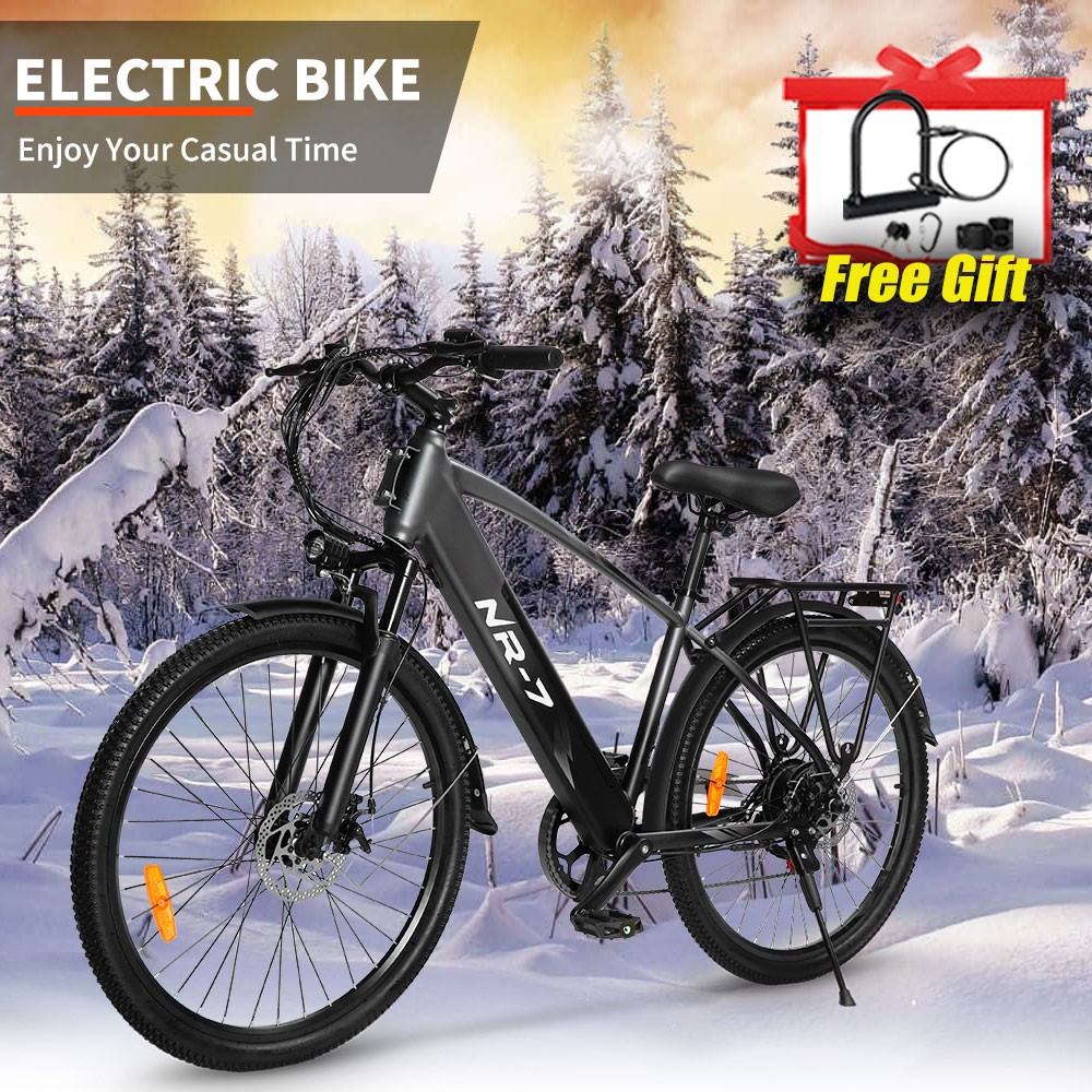 750W 26 Electric Bike for Adults 25MPH Commuter E-Bike US
