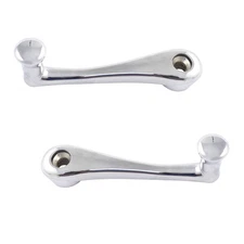 Front Inside Interior Chrome Manual Window Crank Pair LH & RH for Peterbilt New