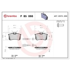 Satz Bremsbeläge Bremsklötze hinten für Skoda Fabia 1 6Y2 6Y3 6Y5 | 24204156