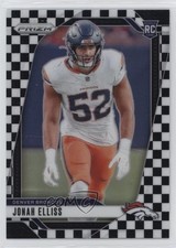 2024 Panini Prizm Rookies Black & White Checker Prizm Jonah Elliss #356 0nr3