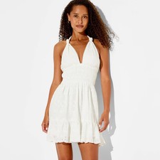 Women's Tiered Ruffle Mini Dress - Wild Fable White XL