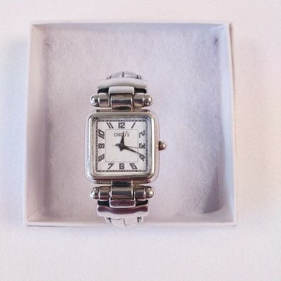 VTG Chico's Silver Watch Iconic CH 201 Cuff Bangle Quartz Analog New Battery