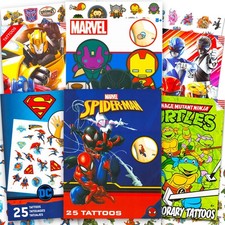 Superhero Tattoos Ultimate Set - Bundle of 150 Pcs Super Hero Temporary Tattoos