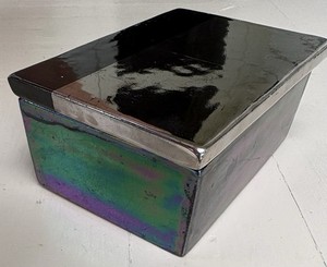 A Fine Bitossi Raymor Iridescent Box Aldo Londi